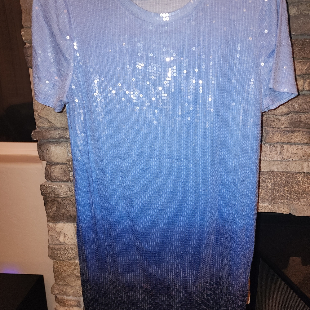 Michael Kors Blue Sequin Dress